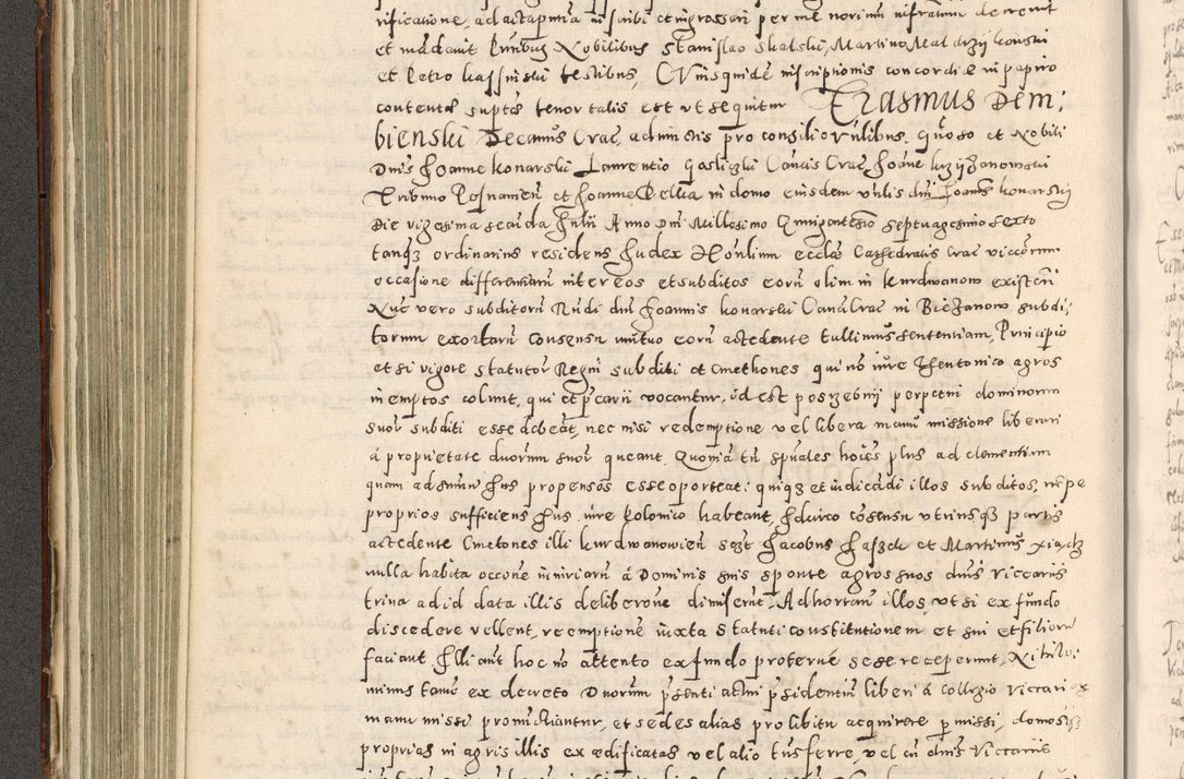 Zdjęcie nr 263 dla obiektu archiwalnego: Acta actorum causarum tam diffinitivarum quam interloquutoriarum sententiarum decretorum obligationum quietatorum constuorum pro reverendum coram Reverendo Domino Alberto Nininski Custode Sandecensis Canonico et Archipresbitero Viccarioque in Spiritualibus ac Officiali Generali Cracoviensis ad Annum Domini Millesimum Qumgentesimum Septuagentesimum Nonum cuius Judictio septima Pontificat SS. nostri Domini Gregory pp. tredecimi Anno septimo inchoantur faliciter