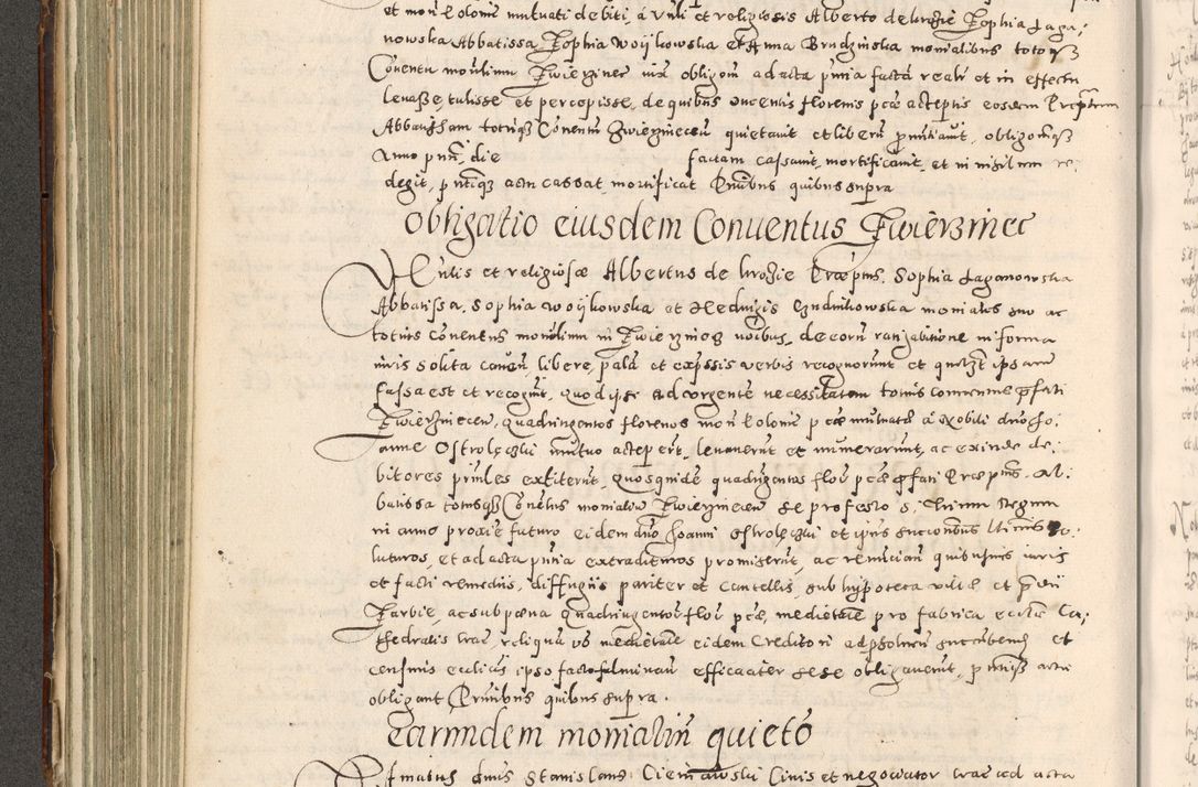 Zdjęcie nr 261 dla obiektu archiwalnego: Acta actorum causarum tam diffinitivarum quam interloquutoriarum sententiarum decretorum obligationum quietatorum constuorum pro reverendum coram Reverendo Domino Alberto Nininski Custode Sandecensis Canonico et Archipresbitero Viccarioque in Spiritualibus ac Officiali Generali Cracoviensis ad Annum Domini Millesimum Qumgentesimum Septuagentesimum Nonum cuius Judictio septima Pontificat SS. nostri Domini Gregory pp. tredecimi Anno septimo inchoantur faliciter