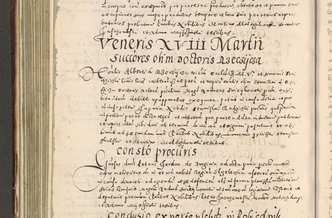 Zdjęcie nr 239 dla obiektu archiwalnego: Acta actorum causarum tam diffinitivarum quam interloquutoriarum sententiarum decretorum obligationum quietatorum constuorum pro reverendum coram Reverendo Domino Alberto Nininski Custode Sandecensis Canonico et Archipresbitero Viccarioque in Spiritualibus ac Officiali Generali Cracoviensis ad Annum Domini Millesimum Qumgentesimum Septuagentesimum Nonum cuius Judictio septima Pontificat SS. nostri Domini Gregory pp. tredecimi Anno septimo inchoantur faliciter