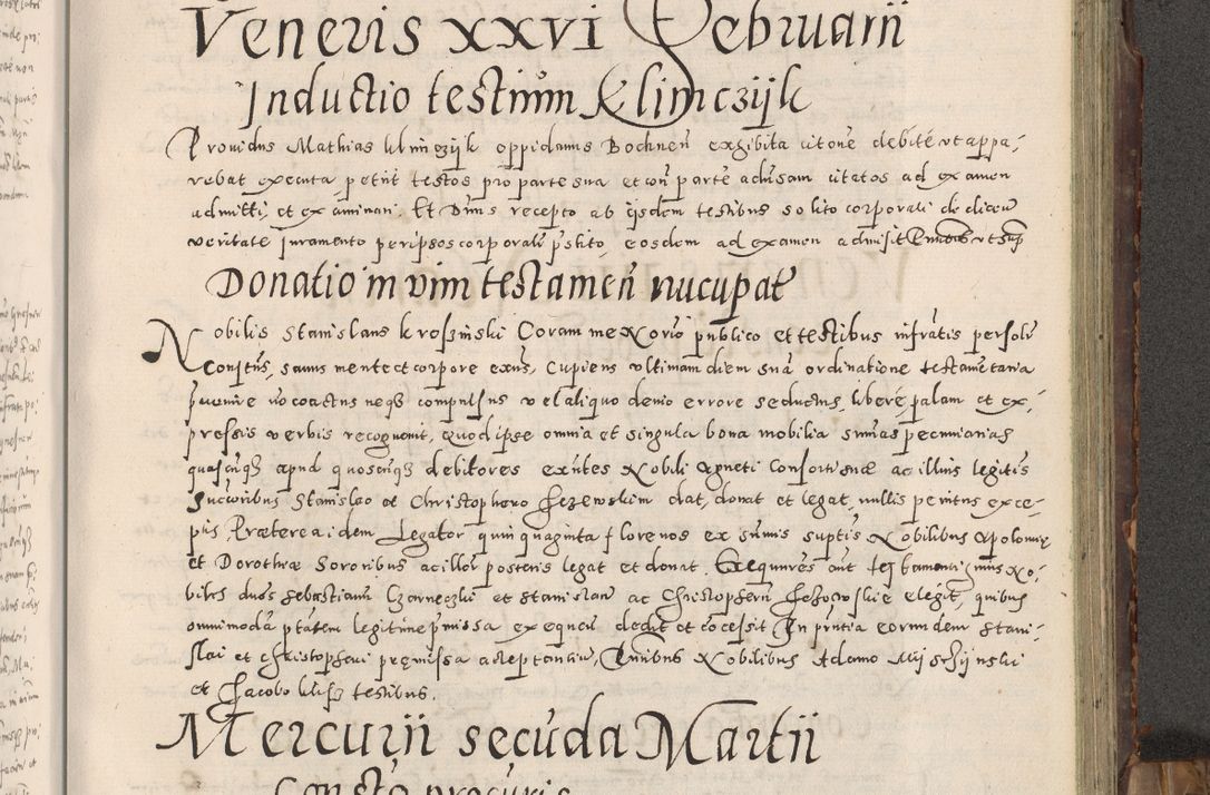 Zdjęcie nr 232 dla obiektu archiwalnego: Acta actorum causarum tam diffinitivarum quam interloquutoriarum sententiarum decretorum obligationum quietatorum constuorum pro reverendum coram Reverendo Domino Alberto Nininski Custode Sandecensis Canonico et Archipresbitero Viccarioque in Spiritualibus ac Officiali Generali Cracoviensis ad Annum Domini Millesimum Qumgentesimum Septuagentesimum Nonum cuius Judictio septima Pontificat SS. nostri Domini Gregory pp. tredecimi Anno septimo inchoantur faliciter