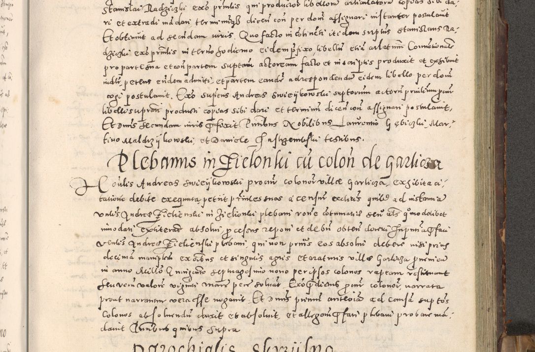 Zdjęcie nr 214 dla obiektu archiwalnego: Acta actorum causarum tam diffinitivarum quam interloquutoriarum sententiarum decretorum obligationum quietatorum constuorum pro reverendum coram Reverendo Domino Alberto Nininski Custode Sandecensis Canonico et Archipresbitero Viccarioque in Spiritualibus ac Officiali Generali Cracoviensis ad Annum Domini Millesimum Qumgentesimum Septuagentesimum Nonum cuius Judictio septima Pontificat SS. nostri Domini Gregory pp. tredecimi Anno septimo inchoantur faliciter