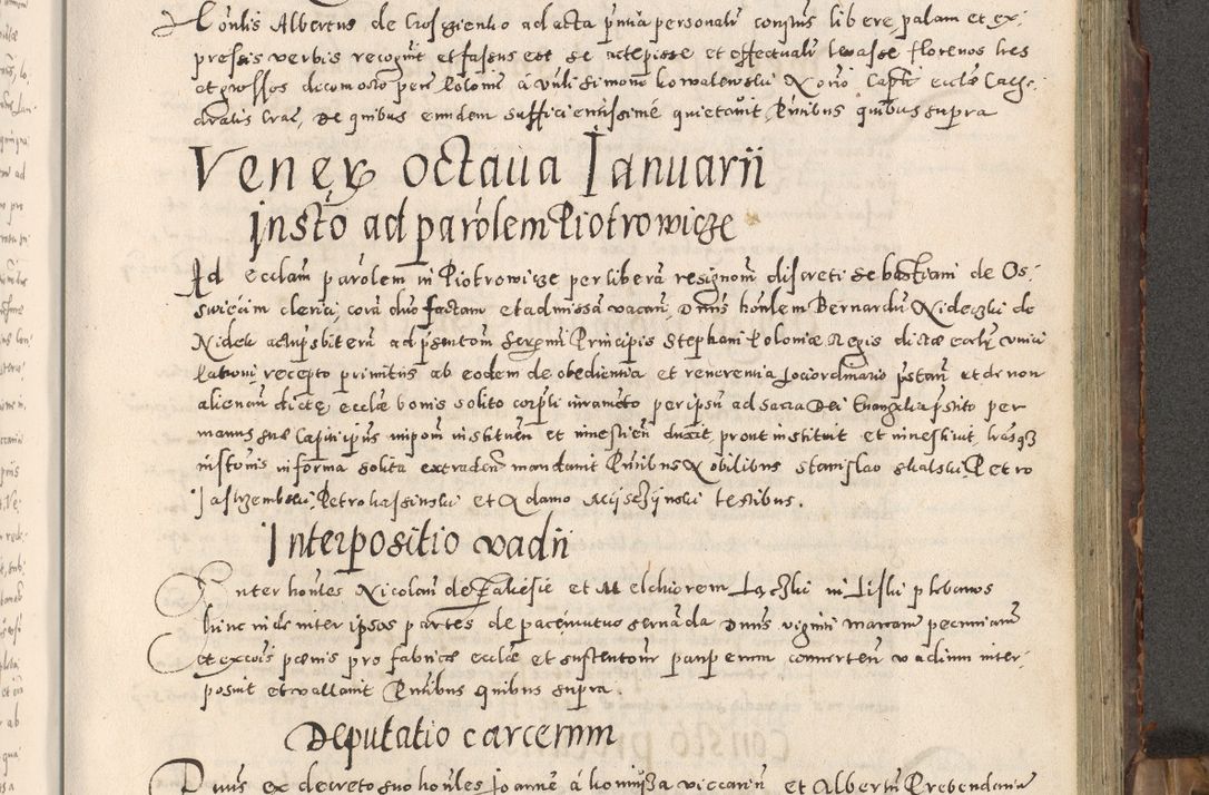 Zdjęcie nr 210 dla obiektu archiwalnego: Acta actorum causarum tam diffinitivarum quam interloquutoriarum sententiarum decretorum obligationum quietatorum constuorum pro reverendum coram Reverendo Domino Alberto Nininski Custode Sandecensis Canonico et Archipresbitero Viccarioque in Spiritualibus ac Officiali Generali Cracoviensis ad Annum Domini Millesimum Qumgentesimum Septuagentesimum Nonum cuius Judictio septima Pontificat SS. nostri Domini Gregory pp. tredecimi Anno septimo inchoantur faliciter