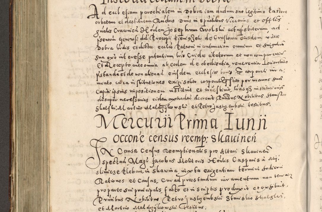 Zdjęcie nr 553 dla obiektu archiwalnego: Acta actorum causarum tam diffinitivarum quam interloquutoriarum sententiarum decretorum obligationum quietatorum constuorum pro reverendum coram Reverendo Domino Alberto Nininski Custode Sandecensis Canonico et Archipresbitero Viccarioque in Spiritualibus ac Officiali Generali Cracoviensis ad Annum Domini Millesimum Qumgentesimum Septuagentesimum Nonum cuius Judictio septima Pontificat SS. nostri Domini Gregory pp. tredecimi Anno septimo inchoantur faliciter