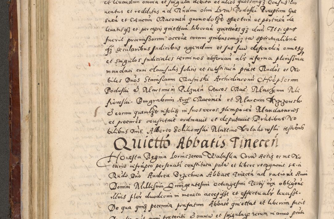 Zdjęcie nr 198 dla obiektu archiwalnego: Acta actorum causarum sententiarum tam diffinitivarum quam interloquutoriarum decretorum obligationum quietationum, constitutionum procuratorum etc. etc. coram Reverendo Domino Stanislao Manieczki Sacratissimi Corporis Christi Cazimiriae Praeposito Viccario in Spiritualibus ac Officiali Generali Cracoviensi ad Annum Domini Millesimum Quingentesimum Octuagesimum Tercium indictione undecima pontificatus Sanctissimi in Christo Patris Domini Nostri Domini Gregorii Divina Providentia Papae Tredecimi Anno ipsius duodecima faeliciter inchoantur 