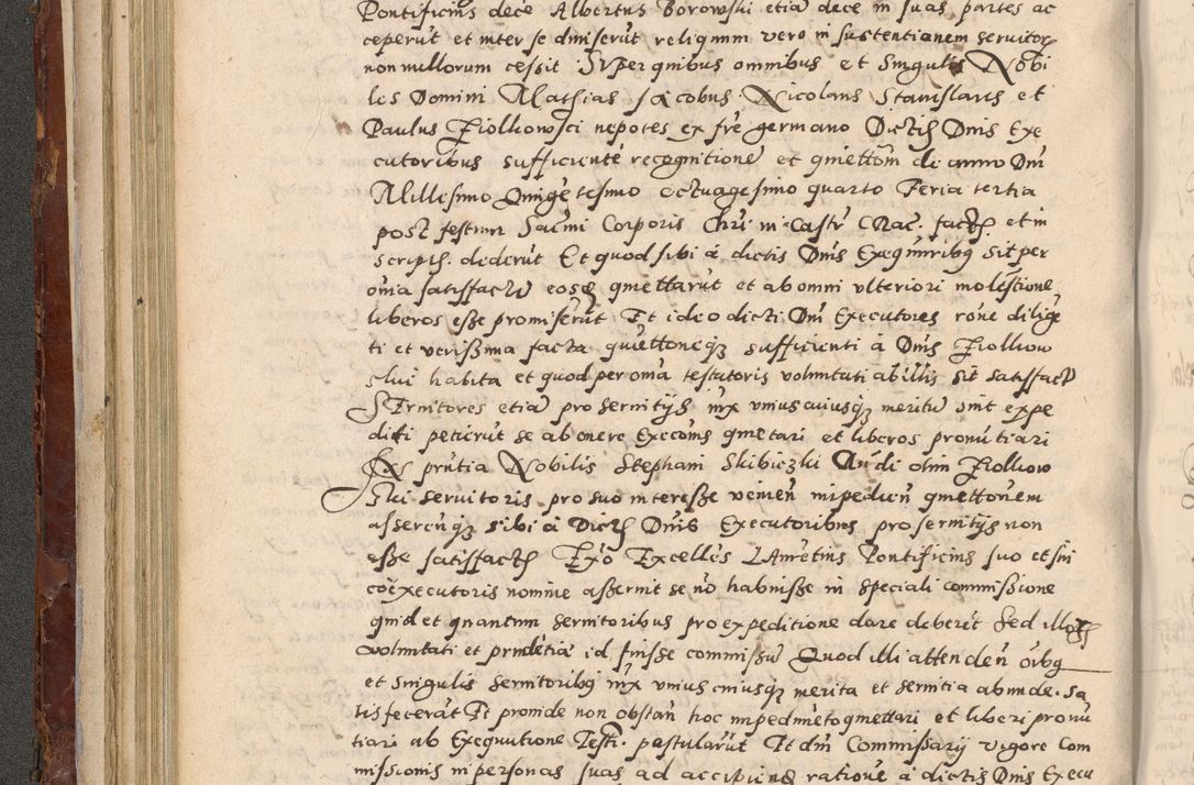 Zdjęcie nr 192 dla obiektu archiwalnego: Acta actorum causarum sententiarum tam diffinitivarum quam interloquutoriarum decretorum obligationum quietationum, constitutionum procuratorum etc. etc. coram Reverendo Domino Stanislao Manieczki Sacratissimi Corporis Christi Cazimiriae Praeposito Viccario in Spiritualibus ac Officiali Generali Cracoviensi ad Annum Domini Millesimum Quingentesimum Octuagesimum Tercium indictione undecima pontificatus Sanctissimi in Christo Patris Domini Nostri Domini Gregorii Divina Providentia Papae Tredecimi Anno ipsius duodecima faeliciter inchoantur 
