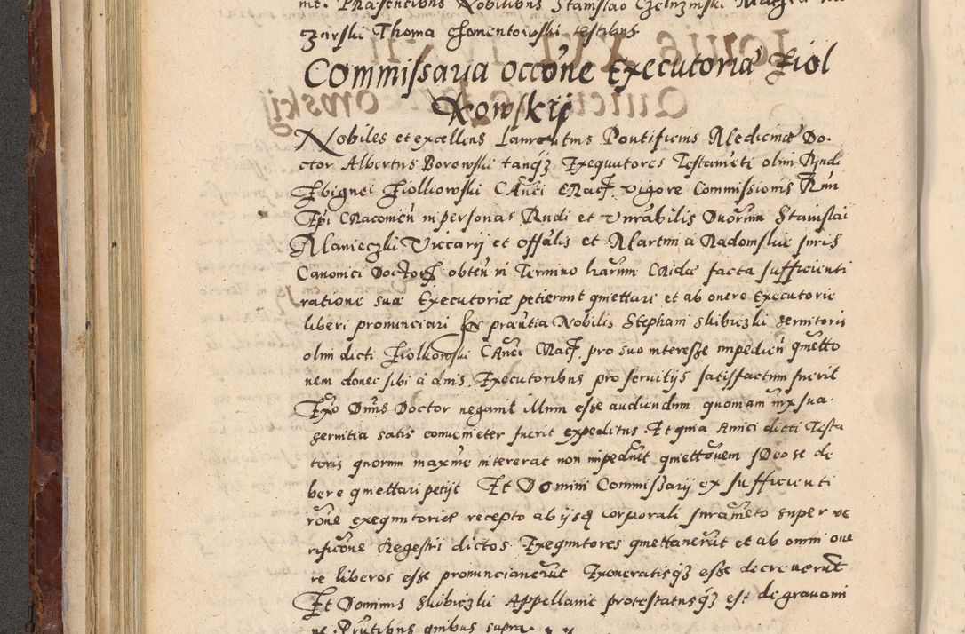 Zdjęcie nr 188 dla obiektu archiwalnego: Acta actorum causarum sententiarum tam diffinitivarum quam interloquutoriarum decretorum obligationum quietationum, constitutionum procuratorum etc. etc. coram Reverendo Domino Stanislao Manieczki Sacratissimi Corporis Christi Cazimiriae Praeposito Viccario in Spiritualibus ac Officiali Generali Cracoviensi ad Annum Domini Millesimum Quingentesimum Octuagesimum Tercium indictione undecima pontificatus Sanctissimi in Christo Patris Domini Nostri Domini Gregorii Divina Providentia Papae Tredecimi Anno ipsius duodecima faeliciter inchoantur 