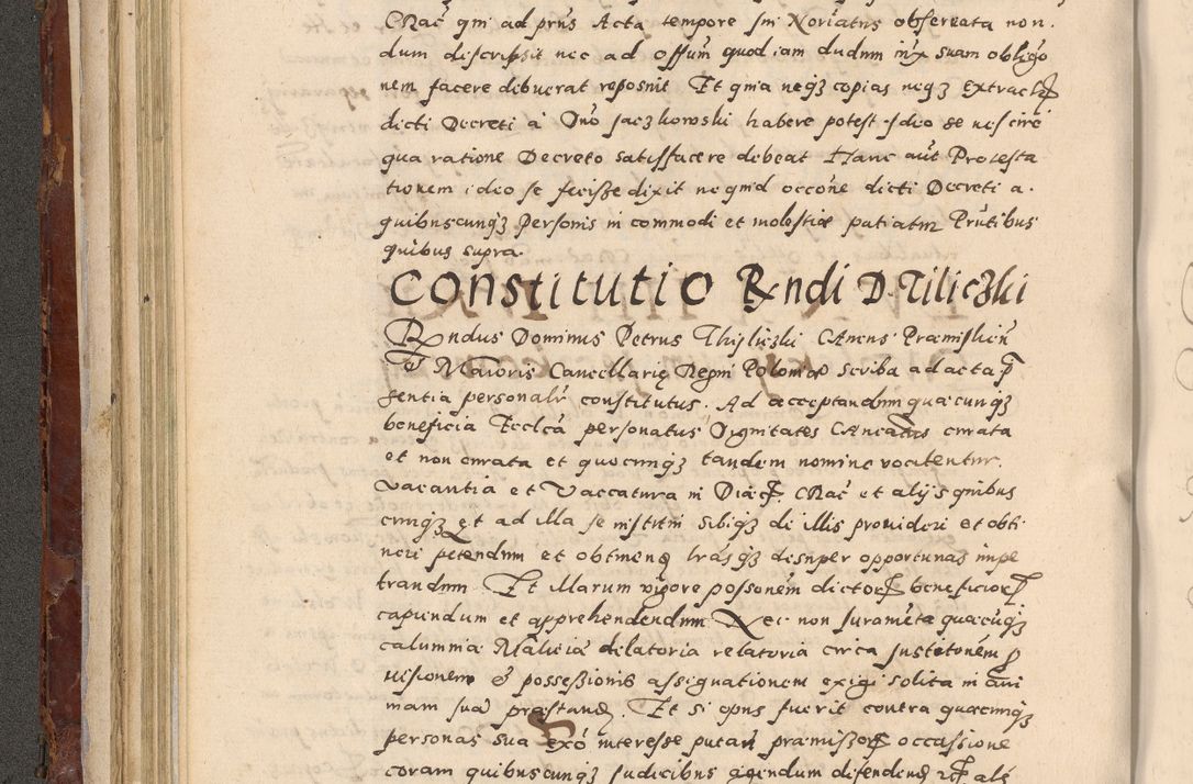 Zdjęcie nr 172 dla obiektu archiwalnego: Acta actorum causarum sententiarum tam diffinitivarum quam interloquutoriarum decretorum obligationum quietationum, constitutionum procuratorum etc. etc. coram Reverendo Domino Stanislao Manieczki Sacratissimi Corporis Christi Cazimiriae Praeposito Viccario in Spiritualibus ac Officiali Generali Cracoviensi ad Annum Domini Millesimum Quingentesimum Octuagesimum Tercium indictione undecima pontificatus Sanctissimi in Christo Patris Domini Nostri Domini Gregorii Divina Providentia Papae Tredecimi Anno ipsius duodecima faeliciter inchoantur 