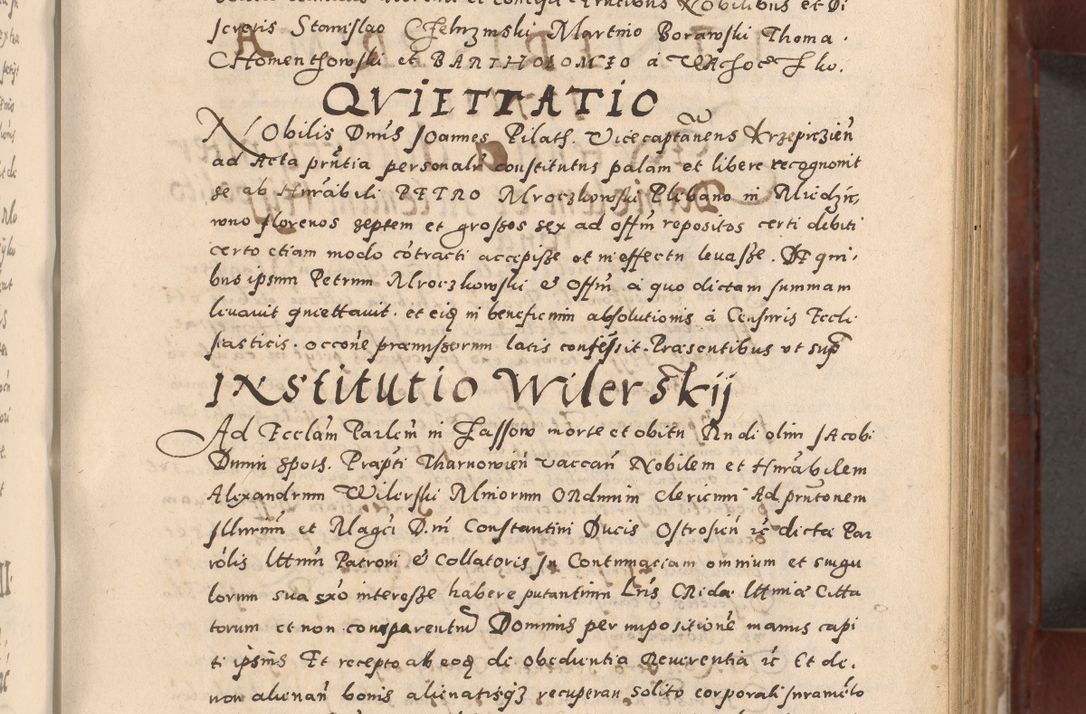Zdjęcie nr 169 dla obiektu archiwalnego: Acta actorum causarum sententiarum tam diffinitivarum quam interloquutoriarum decretorum obligationum quietationum, constitutionum procuratorum etc. etc. coram Reverendo Domino Stanislao Manieczki Sacratissimi Corporis Christi Cazimiriae Praeposito Viccario in Spiritualibus ac Officiali Generali Cracoviensi ad Annum Domini Millesimum Quingentesimum Octuagesimum Tercium indictione undecima pontificatus Sanctissimi in Christo Patris Domini Nostri Domini Gregorii Divina Providentia Papae Tredecimi Anno ipsius duodecima faeliciter inchoantur 