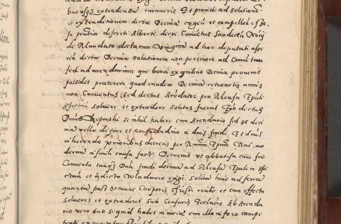 Zdjęcie nr 155 dla obiektu archiwalnego: Acta actorum causarum sententiarum tam diffinitivarum quam interloquutoriarum decretorum obligationum quietationum, constitutionum procuratorum etc. etc. coram Reverendo Domino Stanislao Manieczki Sacratissimi Corporis Christi Cazimiriae Praeposito Viccario in Spiritualibus ac Officiali Generali Cracoviensi ad Annum Domini Millesimum Quingentesimum Octuagesimum Tercium indictione undecima pontificatus Sanctissimi in Christo Patris Domini Nostri Domini Gregorii Divina Providentia Papae Tredecimi Anno ipsius duodecima faeliciter inchoantur 
