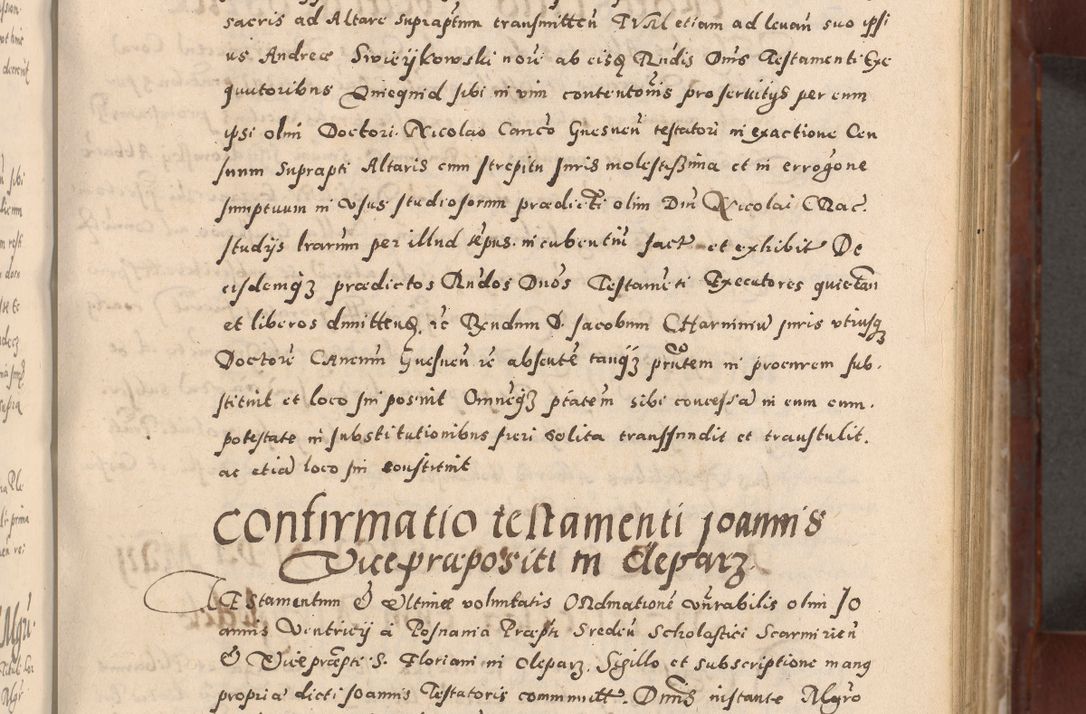 Zdjęcie nr 147 dla obiektu archiwalnego: Acta actorum causarum sententiarum tam diffinitivarum quam interloquutoriarum decretorum obligationum quietationum, constitutionum procuratorum etc. etc. coram Reverendo Domino Stanislao Manieczki Sacratissimi Corporis Christi Cazimiriae Praeposito Viccario in Spiritualibus ac Officiali Generali Cracoviensi ad Annum Domini Millesimum Quingentesimum Octuagesimum Tercium indictione undecima pontificatus Sanctissimi in Christo Patris Domini Nostri Domini Gregorii Divina Providentia Papae Tredecimi Anno ipsius duodecima faeliciter inchoantur 
