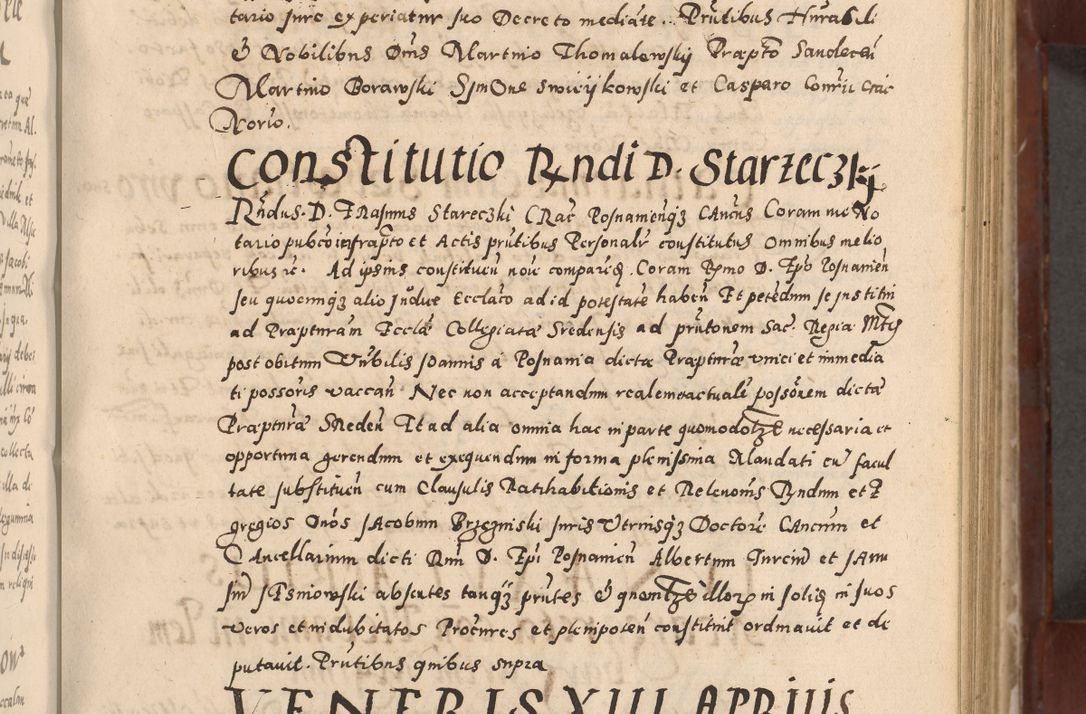 Zdjęcie nr 137 dla obiektu archiwalnego: Acta actorum causarum sententiarum tam diffinitivarum quam interloquutoriarum decretorum obligationum quietationum, constitutionum procuratorum etc. etc. coram Reverendo Domino Stanislao Manieczki Sacratissimi Corporis Christi Cazimiriae Praeposito Viccario in Spiritualibus ac Officiali Generali Cracoviensi ad Annum Domini Millesimum Quingentesimum Octuagesimum Tercium indictione undecima pontificatus Sanctissimi in Christo Patris Domini Nostri Domini Gregorii Divina Providentia Papae Tredecimi Anno ipsius duodecima faeliciter inchoantur 