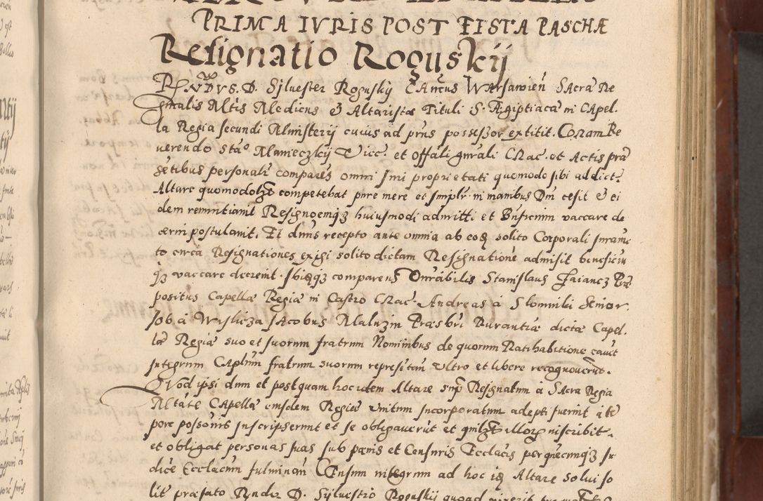 Zdjęcie nr 133 dla obiektu archiwalnego: Acta actorum causarum sententiarum tam diffinitivarum quam interloquutoriarum decretorum obligationum quietationum, constitutionum procuratorum etc. etc. coram Reverendo Domino Stanislao Manieczki Sacratissimi Corporis Christi Cazimiriae Praeposito Viccario in Spiritualibus ac Officiali Generali Cracoviensi ad Annum Domini Millesimum Quingentesimum Octuagesimum Tercium indictione undecima pontificatus Sanctissimi in Christo Patris Domini Nostri Domini Gregorii Divina Providentia Papae Tredecimi Anno ipsius duodecima faeliciter inchoantur 