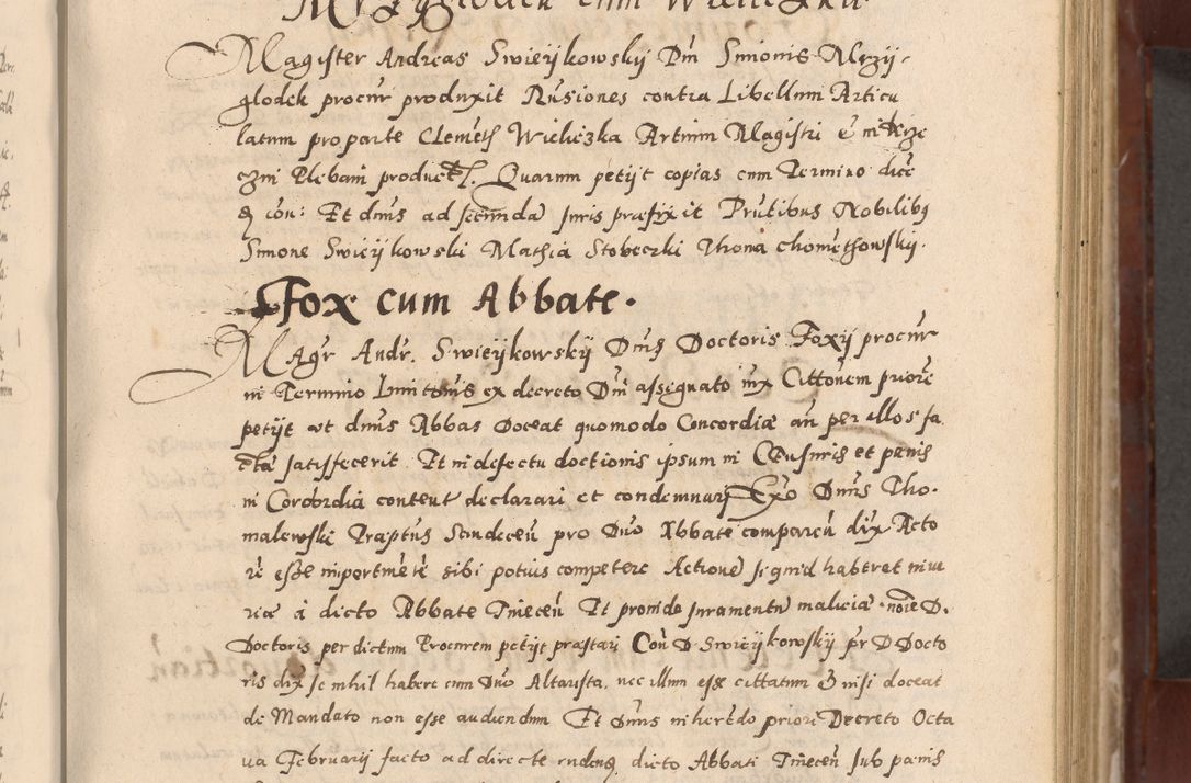 Zdjęcie nr 125 dla obiektu archiwalnego: Acta actorum causarum sententiarum tam diffinitivarum quam interloquutoriarum decretorum obligationum quietationum, constitutionum procuratorum etc. etc. coram Reverendo Domino Stanislao Manieczki Sacratissimi Corporis Christi Cazimiriae Praeposito Viccario in Spiritualibus ac Officiali Generali Cracoviensi ad Annum Domini Millesimum Quingentesimum Octuagesimum Tercium indictione undecima pontificatus Sanctissimi in Christo Patris Domini Nostri Domini Gregorii Divina Providentia Papae Tredecimi Anno ipsius duodecima faeliciter inchoantur 