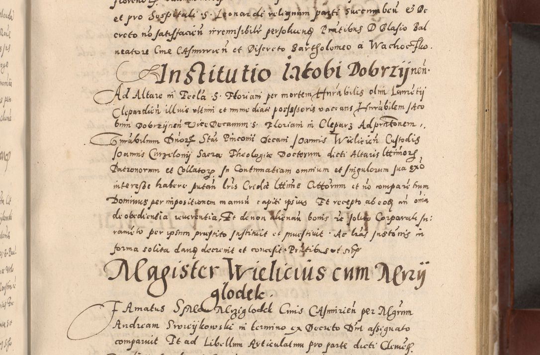 Zdjęcie nr 123 dla obiektu archiwalnego: Acta actorum causarum sententiarum tam diffinitivarum quam interloquutoriarum decretorum obligationum quietationum, constitutionum procuratorum etc. etc. coram Reverendo Domino Stanislao Manieczki Sacratissimi Corporis Christi Cazimiriae Praeposito Viccario in Spiritualibus ac Officiali Generali Cracoviensi ad Annum Domini Millesimum Quingentesimum Octuagesimum Tercium indictione undecima pontificatus Sanctissimi in Christo Patris Domini Nostri Domini Gregorii Divina Providentia Papae Tredecimi Anno ipsius duodecima faeliciter inchoantur 