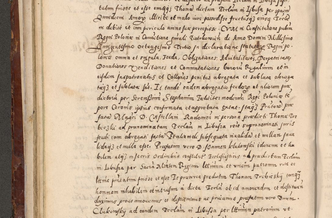Zdjęcie nr 116 dla obiektu archiwalnego: Acta actorum causarum sententiarum tam diffinitivarum quam interloquutoriarum decretorum obligationum quietationum, constitutionum procuratorum etc. etc. coram Reverendo Domino Stanislao Manieczki Sacratissimi Corporis Christi Cazimiriae Praeposito Viccario in Spiritualibus ac Officiali Generali Cracoviensi ad Annum Domini Millesimum Quingentesimum Octuagesimum Tercium indictione undecima pontificatus Sanctissimi in Christo Patris Domini Nostri Domini Gregorii Divina Providentia Papae Tredecimi Anno ipsius duodecima faeliciter inchoantur 