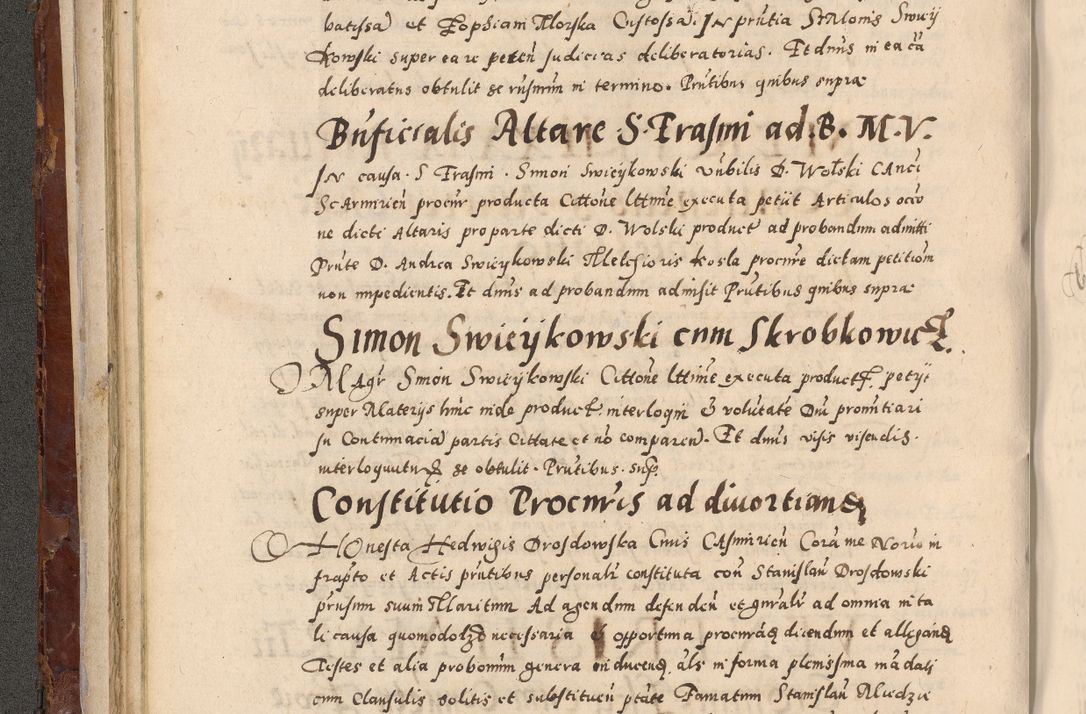 Zdjęcie nr 118 dla obiektu archiwalnego: Acta actorum causarum sententiarum tam diffinitivarum quam interloquutoriarum decretorum obligationum quietationum, constitutionum procuratorum etc. etc. coram Reverendo Domino Stanislao Manieczki Sacratissimi Corporis Christi Cazimiriae Praeposito Viccario in Spiritualibus ac Officiali Generali Cracoviensi ad Annum Domini Millesimum Quingentesimum Octuagesimum Tercium indictione undecima pontificatus Sanctissimi in Christo Patris Domini Nostri Domini Gregorii Divina Providentia Papae Tredecimi Anno ipsius duodecima faeliciter inchoantur 