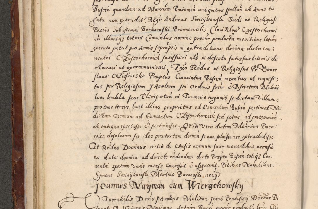 Zdjęcie nr 108 dla obiektu archiwalnego: Acta actorum causarum sententiarum tam diffinitivarum quam interloquutoriarum decretorum obligationum quietationum, constitutionum procuratorum etc. etc. coram Reverendo Domino Stanislao Manieczki Sacratissimi Corporis Christi Cazimiriae Praeposito Viccario in Spiritualibus ac Officiali Generali Cracoviensi ad Annum Domini Millesimum Quingentesimum Octuagesimum Tercium indictione undecima pontificatus Sanctissimi in Christo Patris Domini Nostri Domini Gregorii Divina Providentia Papae Tredecimi Anno ipsius duodecima faeliciter inchoantur 