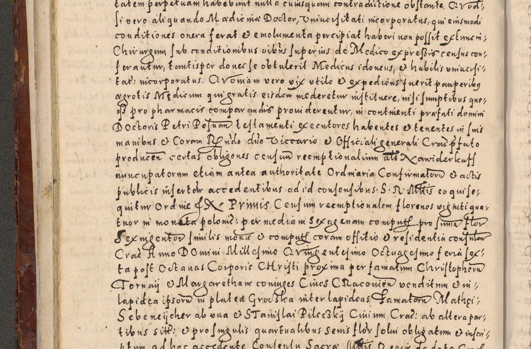 Zdjęcie nr 90 dla obiektu archiwalnego: Acta actorum causarum sententiarum tam diffinitivarum quam interloquutoriarum decretorum obligationum quietationum, constitutionum procuratorum etc. etc. coram Reverendo Domino Stanislao Manieczki Sacratissimi Corporis Christi Cazimiriae Praeposito Viccario in Spiritualibus ac Officiali Generali Cracoviensi ad Annum Domini Millesimum Quingentesimum Octuagesimum Tercium indictione undecima pontificatus Sanctissimi in Christo Patris Domini Nostri Domini Gregorii Divina Providentia Papae Tredecimi Anno ipsius duodecima faeliciter inchoantur 