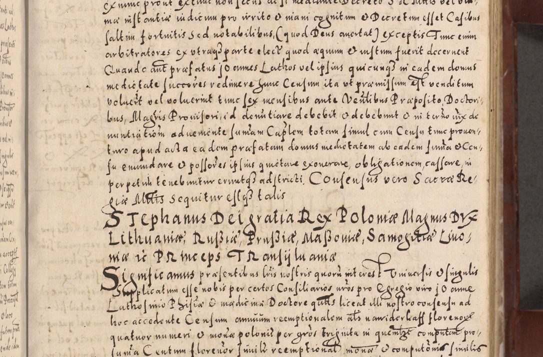 Zdjęcie nr 85 dla obiektu archiwalnego: Acta actorum causarum sententiarum tam diffinitivarum quam interloquutoriarum decretorum obligationum quietationum, constitutionum procuratorum etc. etc. coram Reverendo Domino Stanislao Manieczki Sacratissimi Corporis Christi Cazimiriae Praeposito Viccario in Spiritualibus ac Officiali Generali Cracoviensi ad Annum Domini Millesimum Quingentesimum Octuagesimum Tercium indictione undecima pontificatus Sanctissimi in Christo Patris Domini Nostri Domini Gregorii Divina Providentia Papae Tredecimi Anno ipsius duodecima faeliciter inchoantur 