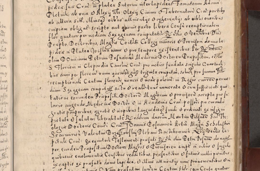 Zdjęcie nr 83 dla obiektu archiwalnego: Acta actorum causarum sententiarum tam diffinitivarum quam interloquutoriarum decretorum obligationum quietationum, constitutionum procuratorum etc. etc. coram Reverendo Domino Stanislao Manieczki Sacratissimi Corporis Christi Cazimiriae Praeposito Viccario in Spiritualibus ac Officiali Generali Cracoviensi ad Annum Domini Millesimum Quingentesimum Octuagesimum Tercium indictione undecima pontificatus Sanctissimi in Christo Patris Domini Nostri Domini Gregorii Divina Providentia Papae Tredecimi Anno ipsius duodecima faeliciter inchoantur 