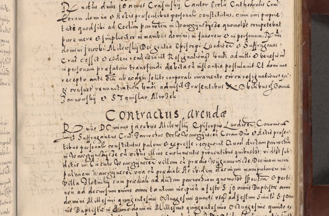 Zdjęcie nr 79 dla obiektu archiwalnego: Acta actorum causarum sententiarum tam diffinitivarum quam interloquutoriarum decretorum obligationum quietationum, constitutionum procuratorum etc. etc. coram Reverendo Domino Stanislao Manieczki Sacratissimi Corporis Christi Cazimiriae Praeposito Viccario in Spiritualibus ac Officiali Generali Cracoviensi ad Annum Domini Millesimum Quingentesimum Octuagesimum Tercium indictione undecima pontificatus Sanctissimi in Christo Patris Domini Nostri Domini Gregorii Divina Providentia Papae Tredecimi Anno ipsius duodecima faeliciter inchoantur 