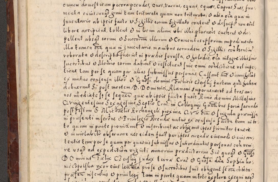 Zdjęcie nr 76 dla obiektu archiwalnego: Acta actorum causarum sententiarum tam diffinitivarum quam interloquutoriarum decretorum obligationum quietationum, constitutionum procuratorum etc. etc. coram Reverendo Domino Stanislao Manieczki Sacratissimi Corporis Christi Cazimiriae Praeposito Viccario in Spiritualibus ac Officiali Generali Cracoviensi ad Annum Domini Millesimum Quingentesimum Octuagesimum Tercium indictione undecima pontificatus Sanctissimi in Christo Patris Domini Nostri Domini Gregorii Divina Providentia Papae Tredecimi Anno ipsius duodecima faeliciter inchoantur 