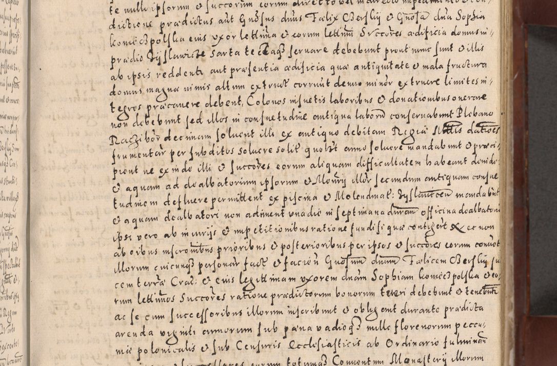 Zdjęcie nr 75 dla obiektu archiwalnego: Acta actorum causarum sententiarum tam diffinitivarum quam interloquutoriarum decretorum obligationum quietationum, constitutionum procuratorum etc. etc. coram Reverendo Domino Stanislao Manieczki Sacratissimi Corporis Christi Cazimiriae Praeposito Viccario in Spiritualibus ac Officiali Generali Cracoviensi ad Annum Domini Millesimum Quingentesimum Octuagesimum Tercium indictione undecima pontificatus Sanctissimi in Christo Patris Domini Nostri Domini Gregorii Divina Providentia Papae Tredecimi Anno ipsius duodecima faeliciter inchoantur 