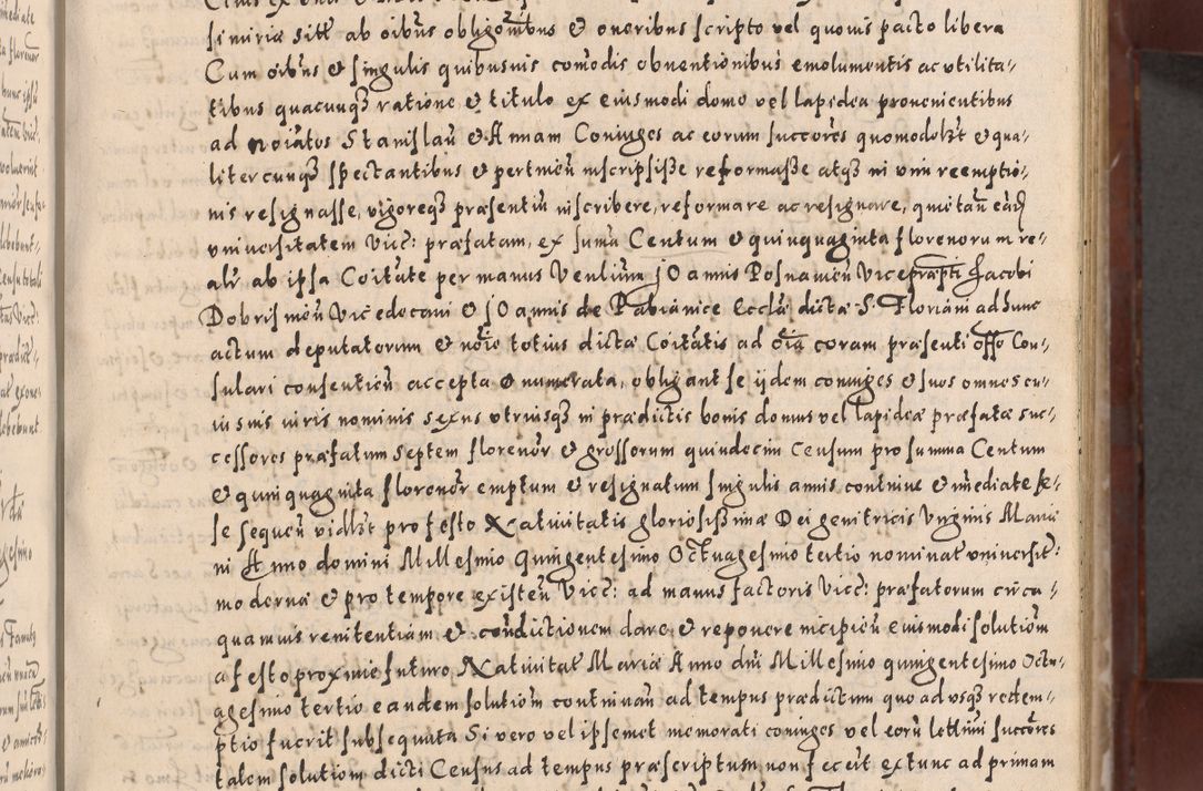 Zdjęcie nr 69 dla obiektu archiwalnego: Acta actorum causarum sententiarum tam diffinitivarum quam interloquutoriarum decretorum obligationum quietationum, constitutionum procuratorum etc. etc. coram Reverendo Domino Stanislao Manieczki Sacratissimi Corporis Christi Cazimiriae Praeposito Viccario in Spiritualibus ac Officiali Generali Cracoviensi ad Annum Domini Millesimum Quingentesimum Octuagesimum Tercium indictione undecima pontificatus Sanctissimi in Christo Patris Domini Nostri Domini Gregorii Divina Providentia Papae Tredecimi Anno ipsius duodecima faeliciter inchoantur 