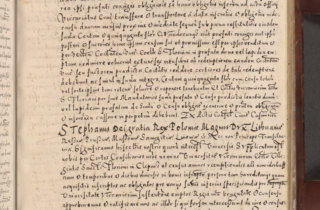 Zdjęcie nr 71 dla obiektu archiwalnego: Acta actorum causarum sententiarum tam diffinitivarum quam interloquutoriarum decretorum obligationum quietationum, constitutionum procuratorum etc. etc. coram Reverendo Domino Stanislao Manieczki Sacratissimi Corporis Christi Cazimiriae Praeposito Viccario in Spiritualibus ac Officiali Generali Cracoviensi ad Annum Domini Millesimum Quingentesimum Octuagesimum Tercium indictione undecima pontificatus Sanctissimi in Christo Patris Domini Nostri Domini Gregorii Divina Providentia Papae Tredecimi Anno ipsius duodecima faeliciter inchoantur 