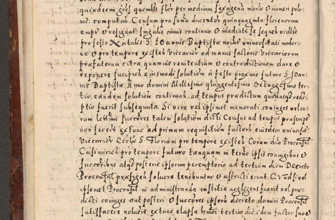 Zdjęcie nr 66 dla obiektu archiwalnego: Acta actorum causarum sententiarum tam diffinitivarum quam interloquutoriarum decretorum obligationum quietationum, constitutionum procuratorum etc. etc. coram Reverendo Domino Stanislao Manieczki Sacratissimi Corporis Christi Cazimiriae Praeposito Viccario in Spiritualibus ac Officiali Generali Cracoviensi ad Annum Domini Millesimum Quingentesimum Octuagesimum Tercium indictione undecima pontificatus Sanctissimi in Christo Patris Domini Nostri Domini Gregorii Divina Providentia Papae Tredecimi Anno ipsius duodecima faeliciter inchoantur 