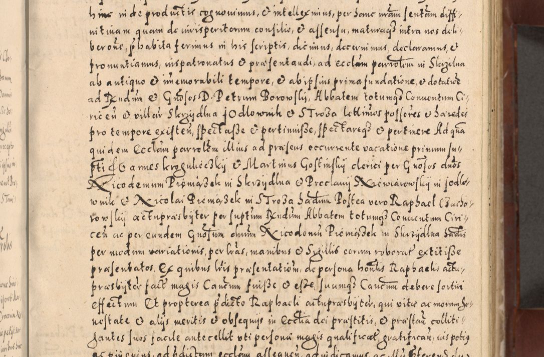 Zdjęcie nr 59 dla obiektu archiwalnego: Acta actorum causarum sententiarum tam diffinitivarum quam interloquutoriarum decretorum obligationum quietationum, constitutionum procuratorum etc. etc. coram Reverendo Domino Stanislao Manieczki Sacratissimi Corporis Christi Cazimiriae Praeposito Viccario in Spiritualibus ac Officiali Generali Cracoviensi ad Annum Domini Millesimum Quingentesimum Octuagesimum Tercium indictione undecima pontificatus Sanctissimi in Christo Patris Domini Nostri Domini Gregorii Divina Providentia Papae Tredecimi Anno ipsius duodecima faeliciter inchoantur 