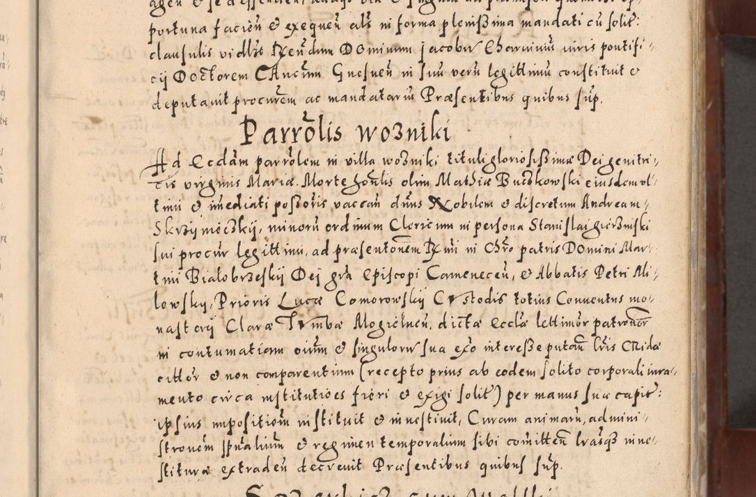 Zdjęcie nr 21 dla obiektu archiwalnego: Acta actorum causarum sententiarum tam diffinitivarum quam interloquutoriarum decretorum obligationum quietationum, constitutionum procuratorum etc. etc. coram Reverendo Domino Stanislao Manieczki Sacratissimi Corporis Christi Cazimiriae Praeposito Viccario in Spiritualibus ac Officiali Generali Cracoviensi ad Annum Domini Millesimum Quingentesimum Octuagesimum Tercium indictione undecima pontificatus Sanctissimi in Christo Patris Domini Nostri Domini Gregorii Divina Providentia Papae Tredecimi Anno ipsius duodecima faeliciter inchoantur 