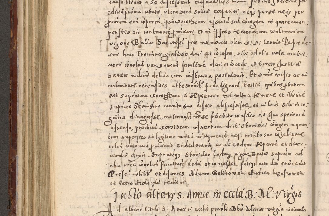 Zdjęcie nr 400 dla obiektu archiwalnego: Acta actorum causarum sententiarum tam diffinitivarum quam interloquutoriarum decretorum obligationum quietationum, constitutionum procuratorum etc. etc. coram Reverendo Domino Stanislao Manieczki Sacratissimi Corporis Christi Cazimiriae Praeposito Viccario in Spiritualibus ac Officiali Generali Cracoviensi ad Annum Domini Millesimum Quingentesimum Octuagesimum Tercium indictione undecima pontificatus Sanctissimi in Christo Patris Domini Nostri Domini Gregorii Divina Providentia Papae Tredecimi Anno ipsius duodecima faeliciter inchoantur 