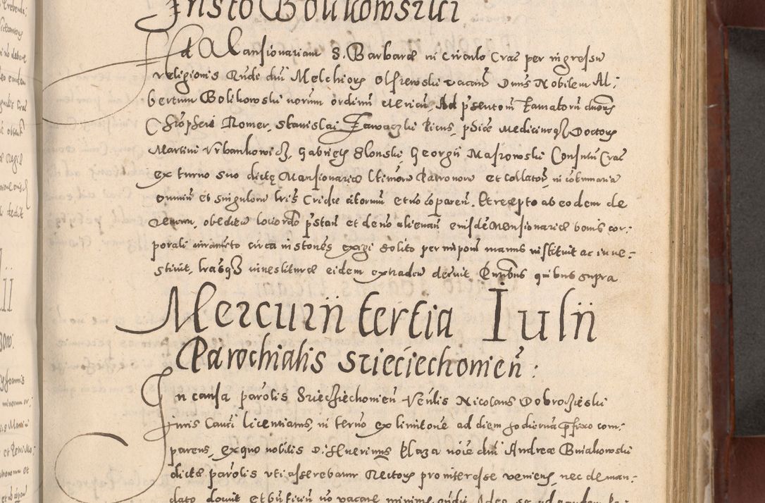 Zdjęcie nr 393 dla obiektu archiwalnego: Acta actorum causarum sententiarum tam diffinitivarum quam interloquutoriarum decretorum obligationum quietationum, constitutionum procuratorum etc. etc. coram Reverendo Domino Stanislao Manieczki Sacratissimi Corporis Christi Cazimiriae Praeposito Viccario in Spiritualibus ac Officiali Generali Cracoviensi ad Annum Domini Millesimum Quingentesimum Octuagesimum Tercium indictione undecima pontificatus Sanctissimi in Christo Patris Domini Nostri Domini Gregorii Divina Providentia Papae Tredecimi Anno ipsius duodecima faeliciter inchoantur 