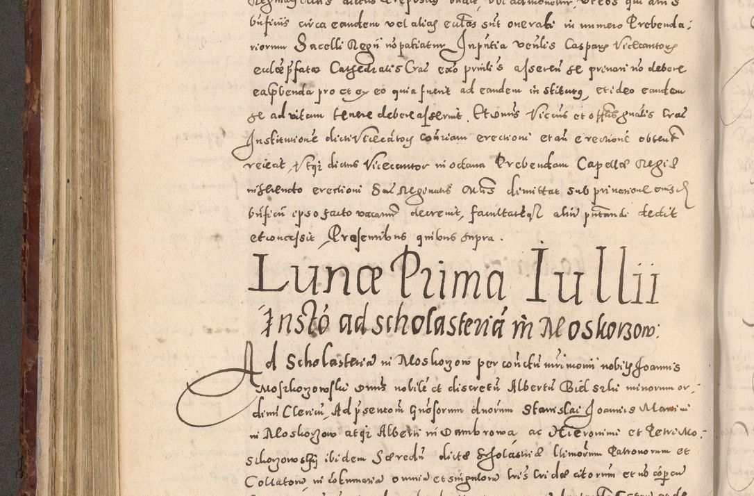 Zdjęcie nr 392 dla obiektu archiwalnego: Acta actorum causarum sententiarum tam diffinitivarum quam interloquutoriarum decretorum obligationum quietationum, constitutionum procuratorum etc. etc. coram Reverendo Domino Stanislao Manieczki Sacratissimi Corporis Christi Cazimiriae Praeposito Viccario in Spiritualibus ac Officiali Generali Cracoviensi ad Annum Domini Millesimum Quingentesimum Octuagesimum Tercium indictione undecima pontificatus Sanctissimi in Christo Patris Domini Nostri Domini Gregorii Divina Providentia Papae Tredecimi Anno ipsius duodecima faeliciter inchoantur 