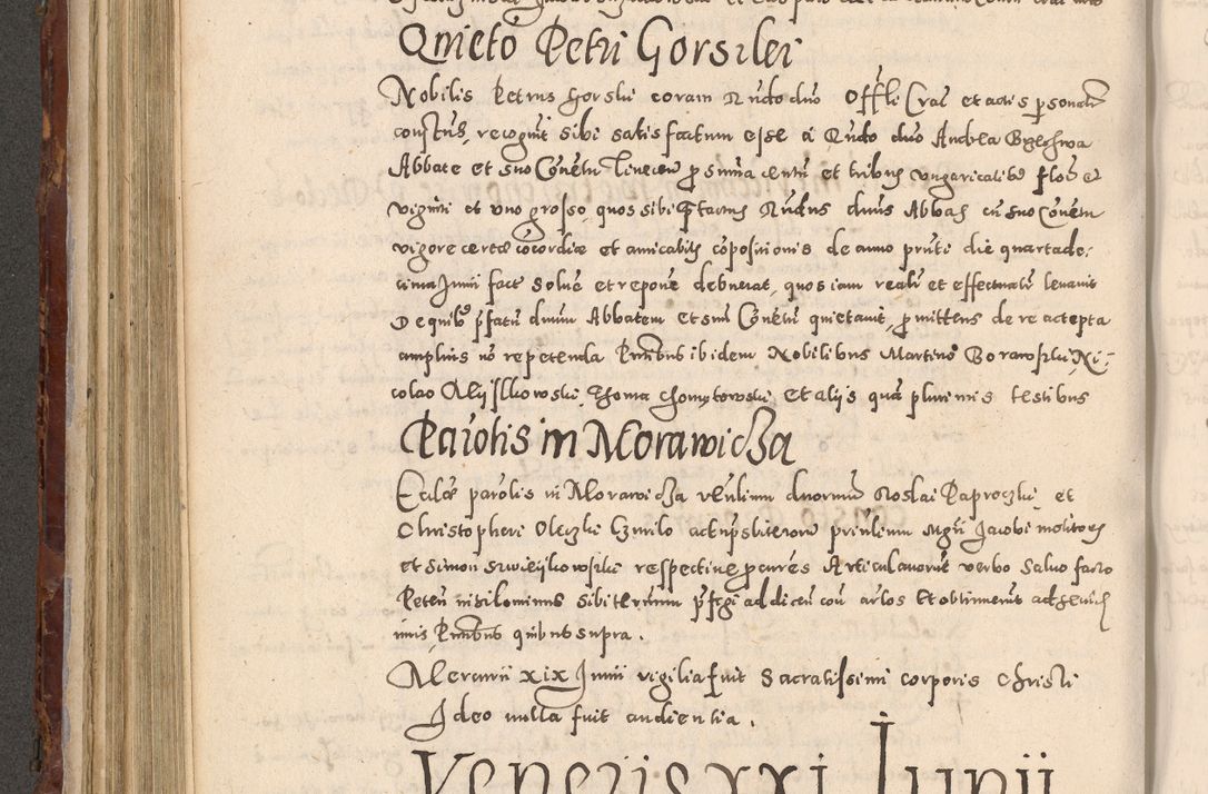 Zdjęcie nr 388 dla obiektu archiwalnego: Acta actorum causarum sententiarum tam diffinitivarum quam interloquutoriarum decretorum obligationum quietationum, constitutionum procuratorum etc. etc. coram Reverendo Domino Stanislao Manieczki Sacratissimi Corporis Christi Cazimiriae Praeposito Viccario in Spiritualibus ac Officiali Generali Cracoviensi ad Annum Domini Millesimum Quingentesimum Octuagesimum Tercium indictione undecima pontificatus Sanctissimi in Christo Patris Domini Nostri Domini Gregorii Divina Providentia Papae Tredecimi Anno ipsius duodecima faeliciter inchoantur 