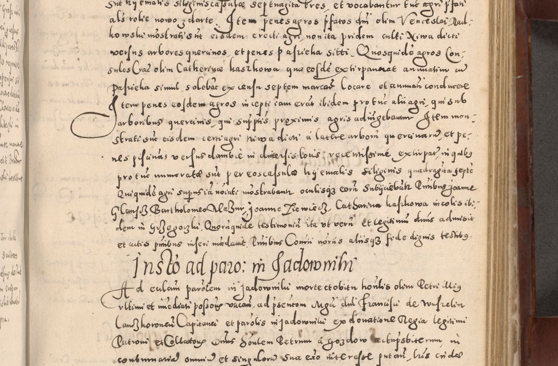 Zdjęcie nr 383 dla obiektu archiwalnego: Acta actorum causarum sententiarum tam diffinitivarum quam interloquutoriarum decretorum obligationum quietationum, constitutionum procuratorum etc. etc. coram Reverendo Domino Stanislao Manieczki Sacratissimi Corporis Christi Cazimiriae Praeposito Viccario in Spiritualibus ac Officiali Generali Cracoviensi ad Annum Domini Millesimum Quingentesimum Octuagesimum Tercium indictione undecima pontificatus Sanctissimi in Christo Patris Domini Nostri Domini Gregorii Divina Providentia Papae Tredecimi Anno ipsius duodecima faeliciter inchoantur 