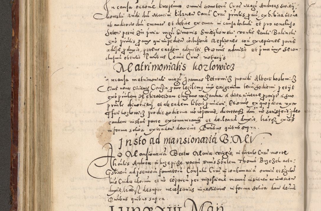 Zdjęcie nr 378 dla obiektu archiwalnego: Acta actorum causarum sententiarum tam diffinitivarum quam interloquutoriarum decretorum obligationum quietationum, constitutionum procuratorum etc. etc. coram Reverendo Domino Stanislao Manieczki Sacratissimi Corporis Christi Cazimiriae Praeposito Viccario in Spiritualibus ac Officiali Generali Cracoviensi ad Annum Domini Millesimum Quingentesimum Octuagesimum Tercium indictione undecima pontificatus Sanctissimi in Christo Patris Domini Nostri Domini Gregorii Divina Providentia Papae Tredecimi Anno ipsius duodecima faeliciter inchoantur 