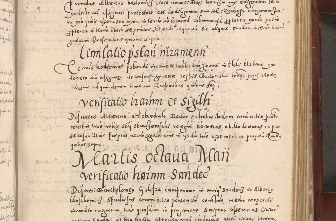 Zdjęcie nr 377 dla obiektu archiwalnego: Acta actorum causarum sententiarum tam diffinitivarum quam interloquutoriarum decretorum obligationum quietationum, constitutionum procuratorum etc. etc. coram Reverendo Domino Stanislao Manieczki Sacratissimi Corporis Christi Cazimiriae Praeposito Viccario in Spiritualibus ac Officiali Generali Cracoviensi ad Annum Domini Millesimum Quingentesimum Octuagesimum Tercium indictione undecima pontificatus Sanctissimi in Christo Patris Domini Nostri Domini Gregorii Divina Providentia Papae Tredecimi Anno ipsius duodecima faeliciter inchoantur 