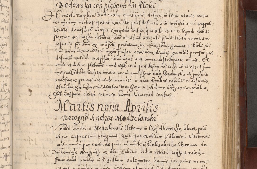 Zdjęcie nr 373 dla obiektu archiwalnego: Acta actorum causarum sententiarum tam diffinitivarum quam interloquutoriarum decretorum obligationum quietationum, constitutionum procuratorum etc. etc. coram Reverendo Domino Stanislao Manieczki Sacratissimi Corporis Christi Cazimiriae Praeposito Viccario in Spiritualibus ac Officiali Generali Cracoviensi ad Annum Domini Millesimum Quingentesimum Octuagesimum Tercium indictione undecima pontificatus Sanctissimi in Christo Patris Domini Nostri Domini Gregorii Divina Providentia Papae Tredecimi Anno ipsius duodecima faeliciter inchoantur 