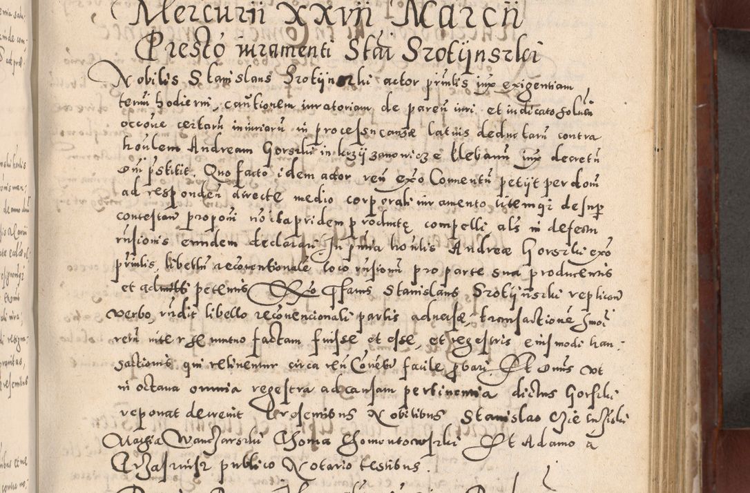 Zdjęcie nr 365 dla obiektu archiwalnego: Acta actorum causarum sententiarum tam diffinitivarum quam interloquutoriarum decretorum obligationum quietationum, constitutionum procuratorum etc. etc. coram Reverendo Domino Stanislao Manieczki Sacratissimi Corporis Christi Cazimiriae Praeposito Viccario in Spiritualibus ac Officiali Generali Cracoviensi ad Annum Domini Millesimum Quingentesimum Octuagesimum Tercium indictione undecima pontificatus Sanctissimi in Christo Patris Domini Nostri Domini Gregorii Divina Providentia Papae Tredecimi Anno ipsius duodecima faeliciter inchoantur 