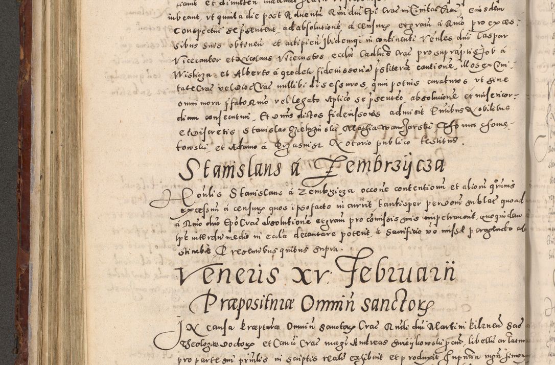 Zdjęcie nr 348 dla obiektu archiwalnego: Acta actorum causarum sententiarum tam diffinitivarum quam interloquutoriarum decretorum obligationum quietationum, constitutionum procuratorum etc. etc. coram Reverendo Domino Stanislao Manieczki Sacratissimi Corporis Christi Cazimiriae Praeposito Viccario in Spiritualibus ac Officiali Generali Cracoviensi ad Annum Domini Millesimum Quingentesimum Octuagesimum Tercium indictione undecima pontificatus Sanctissimi in Christo Patris Domini Nostri Domini Gregorii Divina Providentia Papae Tredecimi Anno ipsius duodecima faeliciter inchoantur 
