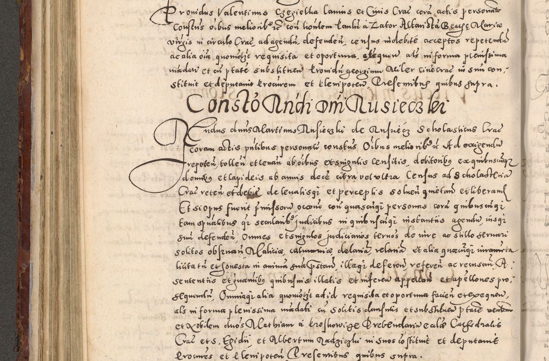 Zdjęcie nr 350 dla obiektu archiwalnego: Acta actorum causarum sententiarum tam diffinitivarum quam interloquutoriarum decretorum obligationum quietationum, constitutionum procuratorum etc. etc. coram Reverendo Domino Stanislao Manieczki Sacratissimi Corporis Christi Cazimiriae Praeposito Viccario in Spiritualibus ac Officiali Generali Cracoviensi ad Annum Domini Millesimum Quingentesimum Octuagesimum Tercium indictione undecima pontificatus Sanctissimi in Christo Patris Domini Nostri Domini Gregorii Divina Providentia Papae Tredecimi Anno ipsius duodecima faeliciter inchoantur 
