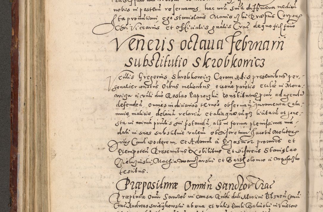 Zdjęcie nr 344 dla obiektu archiwalnego: Acta actorum causarum sententiarum tam diffinitivarum quam interloquutoriarum decretorum obligationum quietationum, constitutionum procuratorum etc. etc. coram Reverendo Domino Stanislao Manieczki Sacratissimi Corporis Christi Cazimiriae Praeposito Viccario in Spiritualibus ac Officiali Generali Cracoviensi ad Annum Domini Millesimum Quingentesimum Octuagesimum Tercium indictione undecima pontificatus Sanctissimi in Christo Patris Domini Nostri Domini Gregorii Divina Providentia Papae Tredecimi Anno ipsius duodecima faeliciter inchoantur 