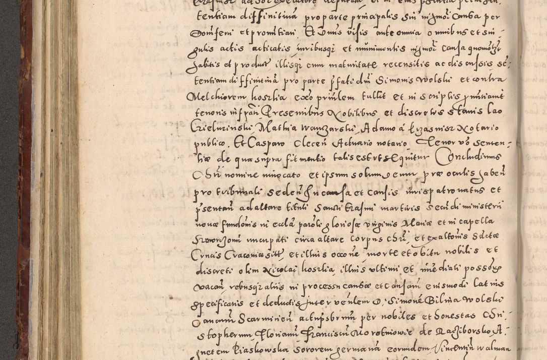 Zdjęcie nr 342 dla obiektu archiwalnego: Acta actorum causarum sententiarum tam diffinitivarum quam interloquutoriarum decretorum obligationum quietationum, constitutionum procuratorum etc. etc. coram Reverendo Domino Stanislao Manieczki Sacratissimi Corporis Christi Cazimiriae Praeposito Viccario in Spiritualibus ac Officiali Generali Cracoviensi ad Annum Domini Millesimum Quingentesimum Octuagesimum Tercium indictione undecima pontificatus Sanctissimi in Christo Patris Domini Nostri Domini Gregorii Divina Providentia Papae Tredecimi Anno ipsius duodecima faeliciter inchoantur 