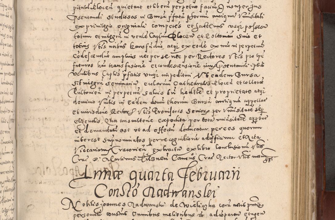 Zdjęcie nr 339 dla obiektu archiwalnego: Acta actorum causarum sententiarum tam diffinitivarum quam interloquutoriarum decretorum obligationum quietationum, constitutionum procuratorum etc. etc. coram Reverendo Domino Stanislao Manieczki Sacratissimi Corporis Christi Cazimiriae Praeposito Viccario in Spiritualibus ac Officiali Generali Cracoviensi ad Annum Domini Millesimum Quingentesimum Octuagesimum Tercium indictione undecima pontificatus Sanctissimi in Christo Patris Domini Nostri Domini Gregorii Divina Providentia Papae Tredecimi Anno ipsius duodecima faeliciter inchoantur 