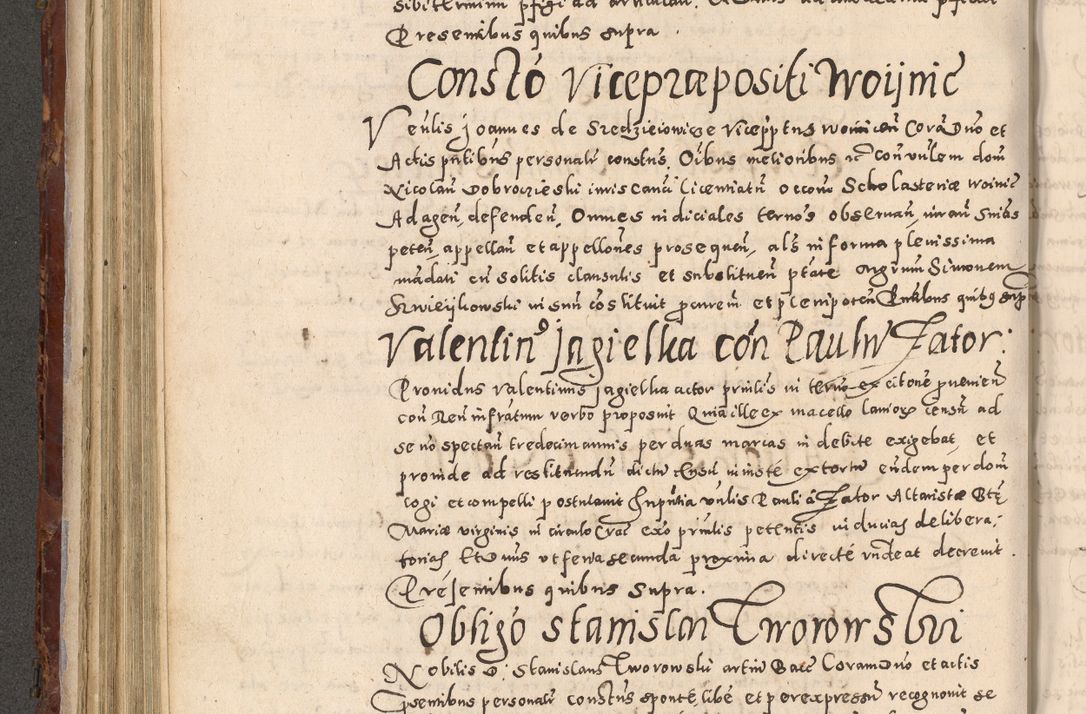 Zdjęcie nr 336 dla obiektu archiwalnego: Acta actorum causarum sententiarum tam diffinitivarum quam interloquutoriarum decretorum obligationum quietationum, constitutionum procuratorum etc. etc. coram Reverendo Domino Stanislao Manieczki Sacratissimi Corporis Christi Cazimiriae Praeposito Viccario in Spiritualibus ac Officiali Generali Cracoviensi ad Annum Domini Millesimum Quingentesimum Octuagesimum Tercium indictione undecima pontificatus Sanctissimi in Christo Patris Domini Nostri Domini Gregorii Divina Providentia Papae Tredecimi Anno ipsius duodecima faeliciter inchoantur 