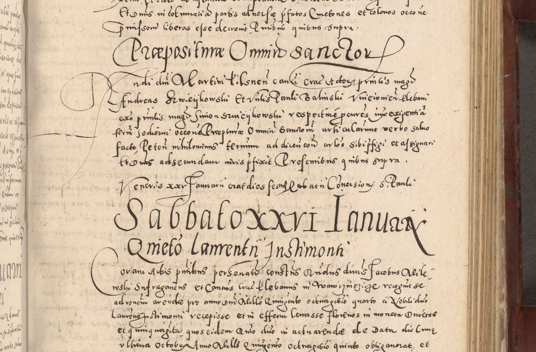 Zdjęcie nr 333 dla obiektu archiwalnego: Acta actorum causarum sententiarum tam diffinitivarum quam interloquutoriarum decretorum obligationum quietationum, constitutionum procuratorum etc. etc. coram Reverendo Domino Stanislao Manieczki Sacratissimi Corporis Christi Cazimiriae Praeposito Viccario in Spiritualibus ac Officiali Generali Cracoviensi ad Annum Domini Millesimum Quingentesimum Octuagesimum Tercium indictione undecima pontificatus Sanctissimi in Christo Patris Domini Nostri Domini Gregorii Divina Providentia Papae Tredecimi Anno ipsius duodecima faeliciter inchoantur 