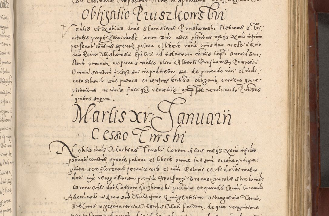 Zdjęcie nr 329 dla obiektu archiwalnego: Acta actorum causarum sententiarum tam diffinitivarum quam interloquutoriarum decretorum obligationum quietationum, constitutionum procuratorum etc. etc. coram Reverendo Domino Stanislao Manieczki Sacratissimi Corporis Christi Cazimiriae Praeposito Viccario in Spiritualibus ac Officiali Generali Cracoviensi ad Annum Domini Millesimum Quingentesimum Octuagesimum Tercium indictione undecima pontificatus Sanctissimi in Christo Patris Domini Nostri Domini Gregorii Divina Providentia Papae Tredecimi Anno ipsius duodecima faeliciter inchoantur 