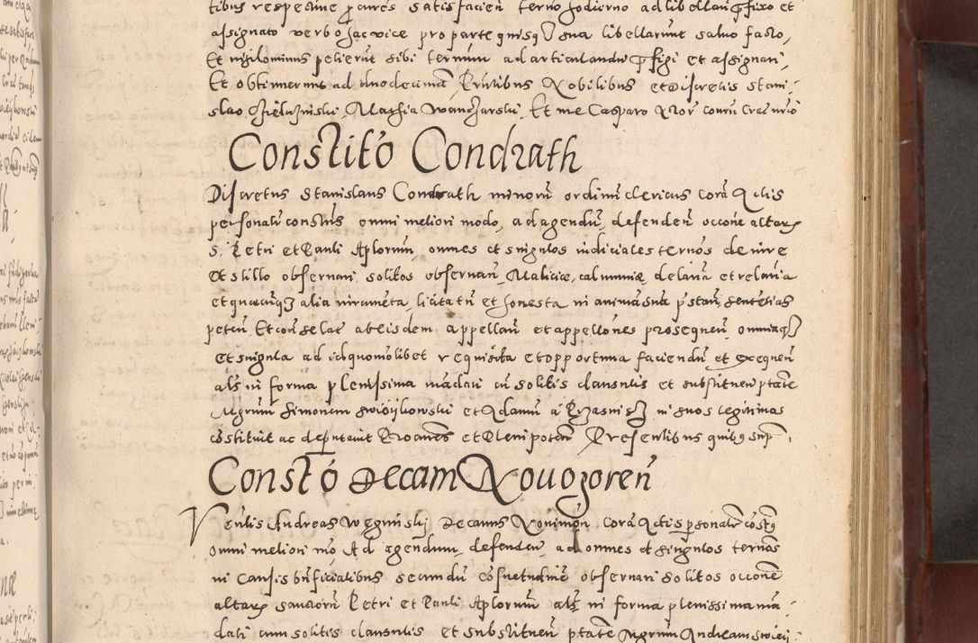 Zdjęcie nr 323 dla obiektu archiwalnego: Acta actorum causarum sententiarum tam diffinitivarum quam interloquutoriarum decretorum obligationum quietationum, constitutionum procuratorum etc. etc. coram Reverendo Domino Stanislao Manieczki Sacratissimi Corporis Christi Cazimiriae Praeposito Viccario in Spiritualibus ac Officiali Generali Cracoviensi ad Annum Domini Millesimum Quingentesimum Octuagesimum Tercium indictione undecima pontificatus Sanctissimi in Christo Patris Domini Nostri Domini Gregorii Divina Providentia Papae Tredecimi Anno ipsius duodecima faeliciter inchoantur 